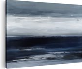 Artaza Canvas Schilderij Abstract Kunstwerk van de Oceaan - 60x40 - Wanddecoratie - Foto Op Canvas - Canvas Print