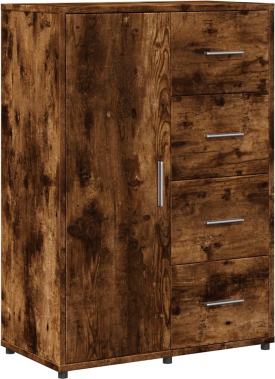 Dressoir 60x31x84 cm bewerkt hout sonoma eikenkleurig