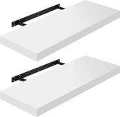 Rootz Set van 2 wandplanken - Displayplanken - Zwevende planken - Duurzaam MDF-hout - Ruimtebesparend - Eenvoudige installatie - 90 cm x 22,9 cm x 3,8 cm