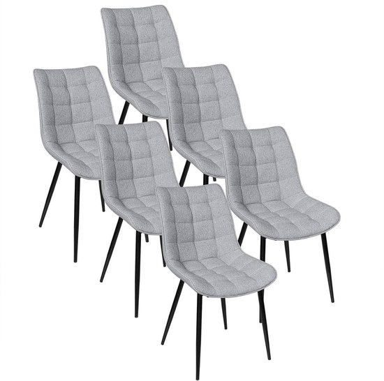 Set van 4 eetkamerstoelen in donkerblauw fluweel - Metalen poten