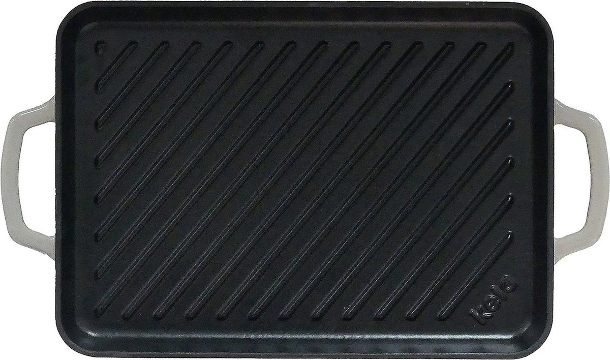Grillplaat gietijzer 35 x 25 cm - zwart | Koken & Tafelen - Vanderveen