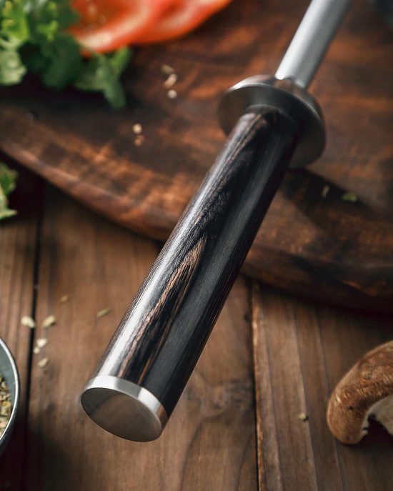 Série Xinzuo B1H – Acier à aiguiser diamant – Professionnel – Fabriqué en acier à haute teneur en carbone extrêmement dur – Comprend un coffret cadeau