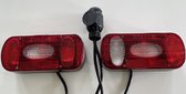 Kit d'éclairage - 2x feu arrière - DAFA - fiche 13 broches - câble de 1,5 mètre - feux inclus - Remorque porte-vélos, etc.
