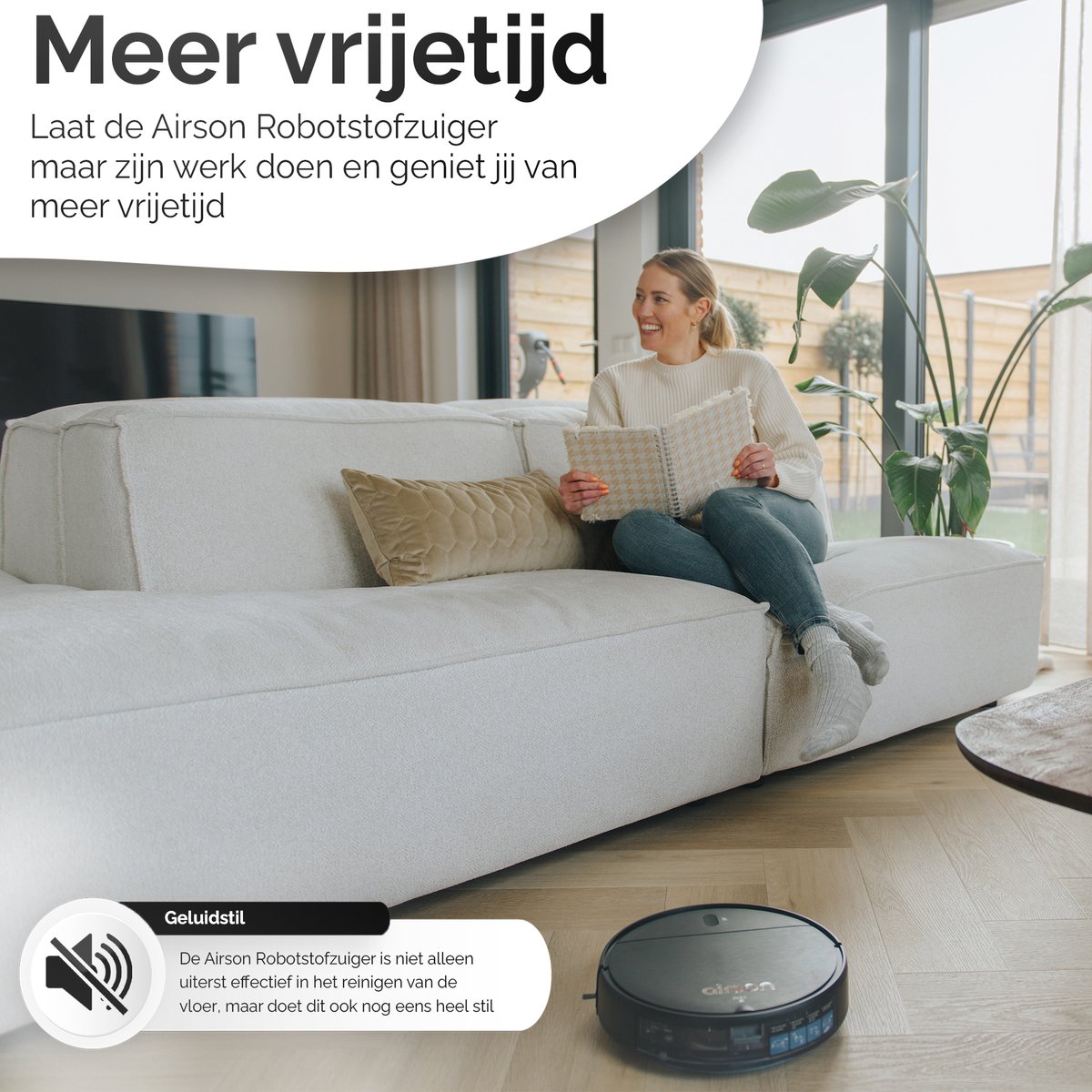 Afbeelding 2 van Airson X1 Pro Clean - Robotstofzuiger Met Dweilfunctie - 4000Pa zuigkracht - Met Laadstation - Dweilrobot - Met Afstandsbediening en App - Ideaal voor Huisdieren - Harde Vloeren en Tapijt