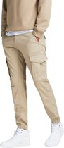 JACK & JONES Paul Lake Cargo loose fit - heren cargo broek - beige - Maat: 28/30