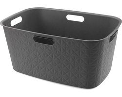 Curver Softex Wasmand - 45 liter - 57x37x27cm - Antraciet