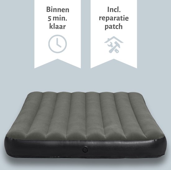Bestway luchtbed - Twijfelaar- 137 x 191 x 25 cm - Groen - Inclusief Pomp en Reparatieset van Bestway — afbeelding 4