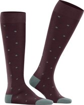 FALKE Dot heren kniekousen - donkerrood (barolo) - Maat: 39-42