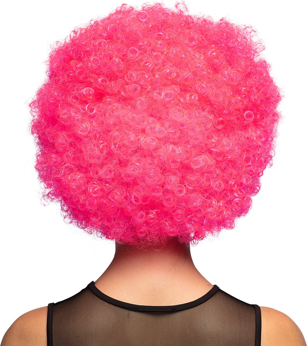 Boland - Pruik Groove roze Roze - Afro - Kort - Unisex - Danser/danseres - 70's, 80's & 90's - Disco — afbeelding 4
