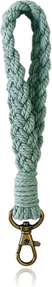 Macramé Polsband met Gesp - Licht Groen