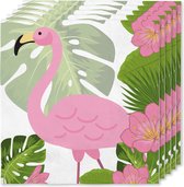 FUNIDELIA 16 Flamingo Servetten 33x33cm - Verjaardag versiering voor meisjes