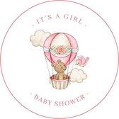 Babyshower-Sticker-Sluitzegel- Baby -Cadeau - 40 mm - 24 stuks -Eigen design en print