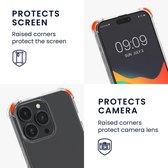 kwmobile hoesje geschikt voor iPhone 15 Pro Max - Beschermhoes voor smartphone in roségoud / transparant - Hoes met koord