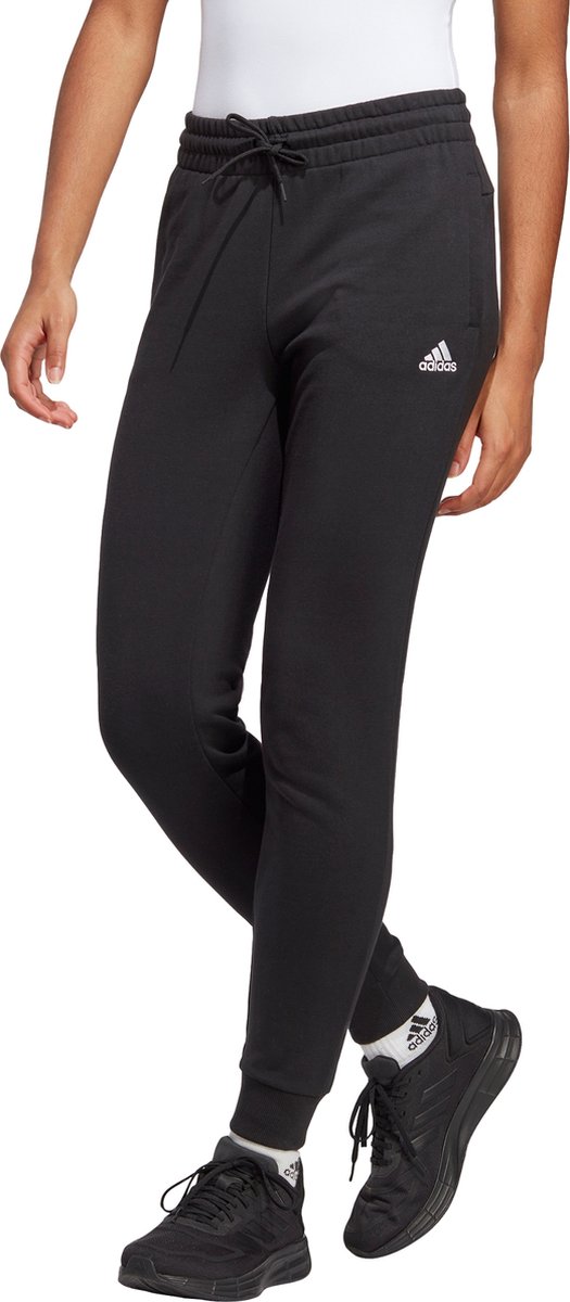 adidas Sportswear Essentials Linear French Terry Cuffed Broek Dames Zwart