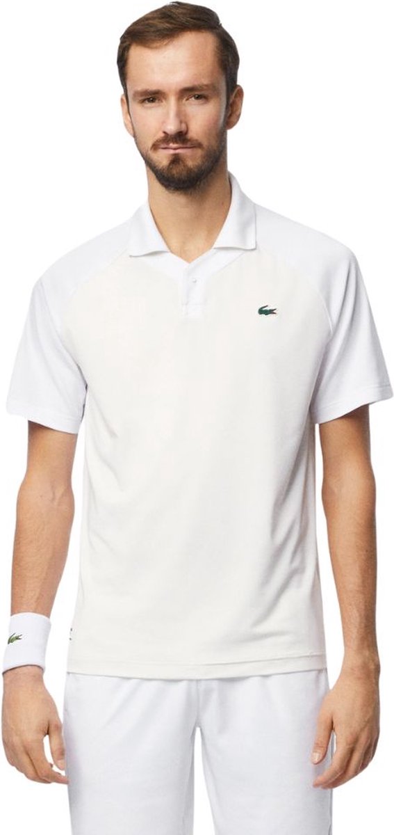 Lacoste polo shirt heren HP3 X DaniiL Medvedev Ultra-Dry Sport 02 Wit