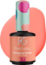 Pink Gellac 364 Energizing Orange Gellak Nagellak 15ml - Glanzend Oranje Gel Lak - Gelnagels Producten - Gel Nails
