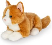 Hermann Teddy Cuddly Cat Rouge Couché 20 cm