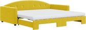 vidaXL-Slaapbank-onderschuifbed-en-matrassen-100x200-cm-fluweel-geel
