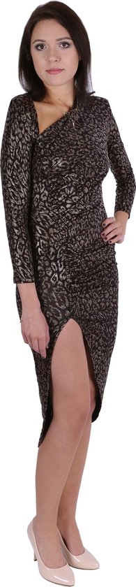 Robe panthère John Zack avec fente