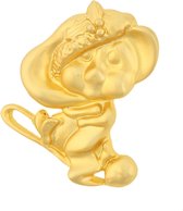 Behave® Broche muis cartoon goud kleur 5 cm