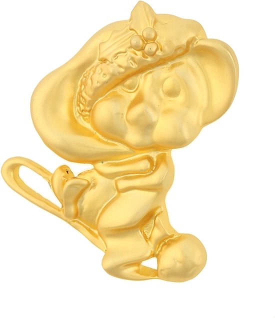 Behave® Broche muis cartoon goud kleur 5 cm
