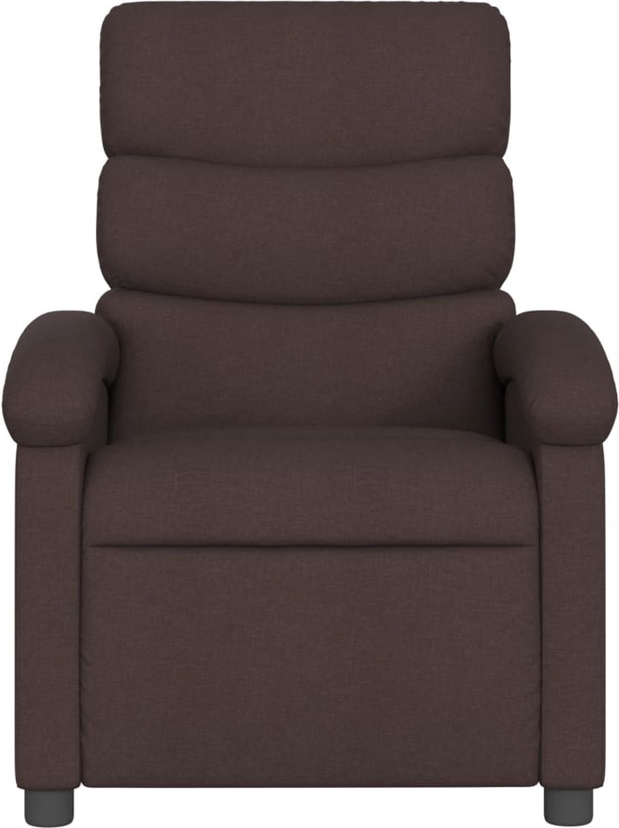 vidaXL Massagestoel - verstelbaar - stof - donkerbruin