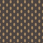 Papier peint de luxe exclusif Profhome 369735-GU papier peint intissé légèrement texturé avec motif graphique noir mat brun doré 5,33 m2