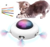 Jouet interactif pour chat - OVNI rotatif avec Ressorts - Jouet pour chat auto-rotatif - Kattenveertjes - jouet interactif pour chat